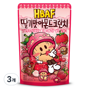 바프 딸기맛 아몬드크런치, 170g, 3개