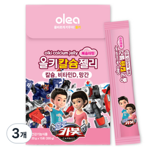 카봇 칼슘젤리 복숭아맛 15p, 300g, 3개