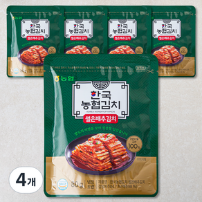 농협 한국농협김치 썰은배추김치 5개입, 400g, 4개