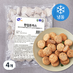 하늘푸드 한입돈까스 (냉동), 1kg, 4개