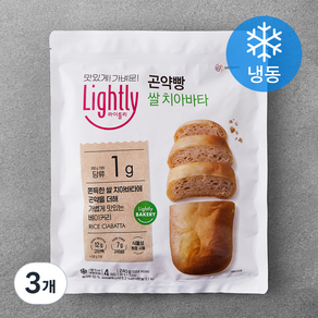 라이틀리 곤약빵 쌀 치아바타 4개입 (냉동), 240g, 3개