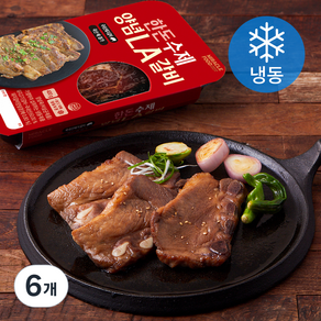 미라클 한돈 수제 양념 LA갈비 (냉동), 6개, 400g