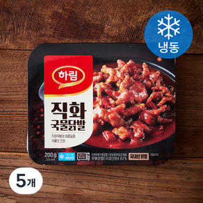 하림 직화 무뼈 국물닭발 (냉동), 200g, 5개