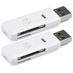 디지지 USB3.0 2IN1 카드리더기 웨이브온 2p, D21-0303, 화이트, 1개