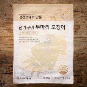 청해명가 삼천포에서 만든 전기구이 두마리 오징어, 120g, 1개