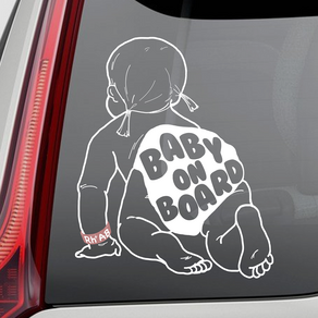 happy nappy Baby On Board 혈액형 밴드 일체형 차량용 스티커