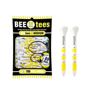 BEEtees 대용량 우드 골프티 100p