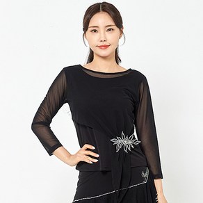 댄스도매 핀 코사지 티셔츠 LDT28700