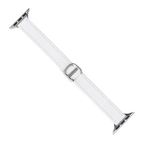 힐링쉴드 애플워치 디버클 악어가죽 패턴 가죽 DAL 시리즈 38 / 40 / 41mm DAL-02, 화이트