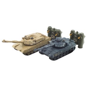 레프리카 1:28 T-90 vs M1A2 배틀탱크 RC YAK237003SET, 혼합색상, 1개