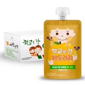 아람농장 학교로 간 주스, 100ml, 40개, 배도라지