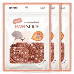 조이펫 강아지 미니 햄 슬라이스 간식, 오리 + 치즈, 50g, 3개