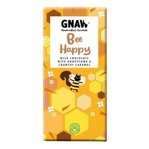 GNAW 밀크 초콜릿 비 해피 초콜릿 바, 100g, 1개