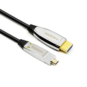 마하링크 하이브리드 광 HDMI TO MICRO HDMI 2.1 UHD 8K 모니터 케이블, 1개, 5m