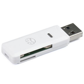 디지지 웨이브온 USB3.0 2in1 카드리더기, 화이트, YG-CR300, 1개