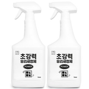 생활공식 초강력 파워 유리세정제, 2개, 750ml