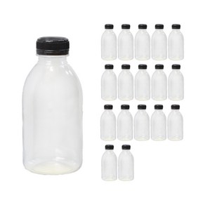 서울패키지 단단한 페트공병 우유 블랙캡, 500ml, 18개