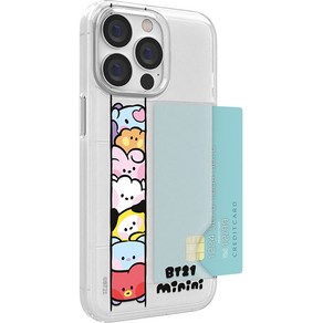 아이컬러즈 BT21 미니니 반투명 슬림카드 휴대폰 케이스