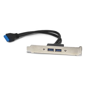 넥스트유 메인보드 20핀 USB3.0 2포트 확장 브라켓 NEXT-U30-BR2P, 블랙, 1개