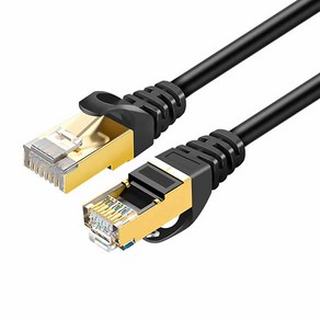 CableCeation CAT7 SSTP 프리미엄 10Gbps 랜케이블 5m, 블랙, 1개