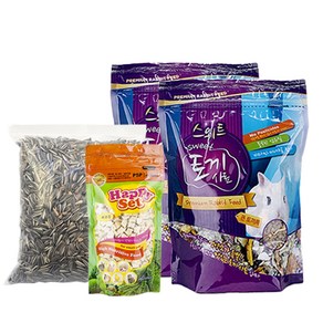 로라펫 스위트 큰 토끼 사료 750g x 2p + 사과칩 70g + 해바라기씨 380g