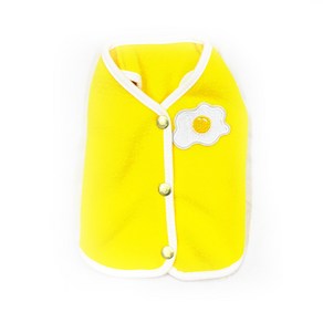 블랭크도그 강아지 와펜포인트 후리스 조끼, YELLOW, S, 1개