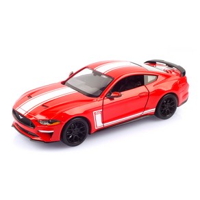 MOTORMAX 1:24 레프리카 포드 머스탱 GT 레이싱 자동차 다이캐스트 MTX737871RE, 레드, 1개