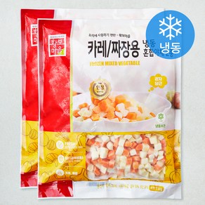 황보마을 혼합야채 2종 감자 당근 카레 짜장용 (냉동), 2개, 1kg