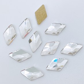 메이브라운 네일스톤 대용량 다이아 6 x 10 mm, 크리스탈, 50개