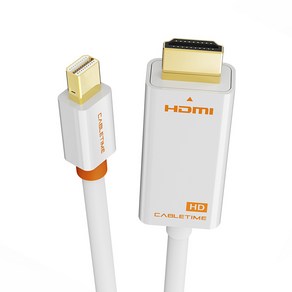 케이블타임 미니DP to HDMI 케이블, 1.8m, 1개