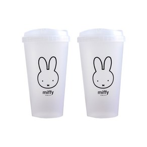 미피 리유저블 대용량 텀블러, 750ml, 2개