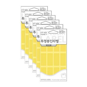 쁘띠팬시 봉인라벨 견출지 20-T213, 투명, 5개입, 6개
