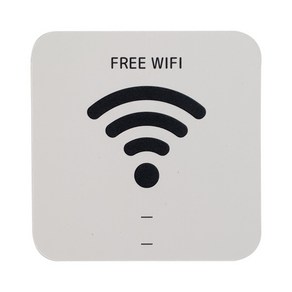 부착형 와이파이 안내 표지판 세트 화이트, FREE WIFI, 1세트