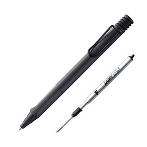 LAMY 사파리 볼펜 1.0mm + M16F 볼펜리필심 0.8mm, 볼펜(매트블랙), 리필심(검정), 케이스(랜덤발송), 1세트