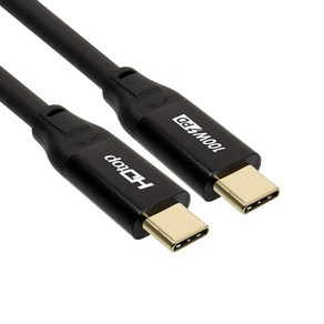 에이치디탑 USB 3.1 C타입 GEN2 썬더볼트 고속 충전 케이블 PD, 0.5m, 검은색 + 골드, 1개