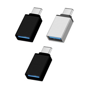 스토리링크 USB3.0 A to C OTG 메탈젠더 블랙 2p + 실버 세트, 블랙, 실버, 1개