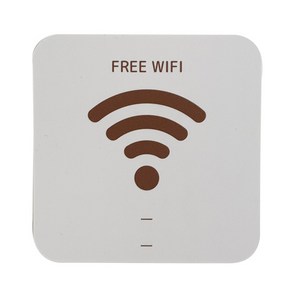 부착형 와이파이 안내 표지판 세트 브라운, FREE WIFI, 1세트