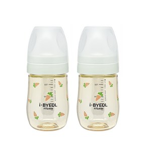 아이별프렌즈 아기 캐럿 PPSU 젖병 180ml 트윈팩, 노꼭지, 민트, 2개