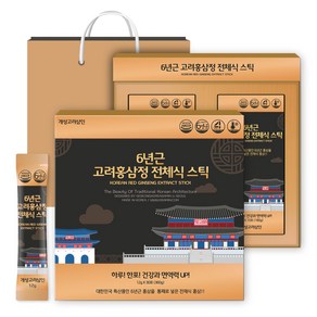 개성고려삼인 6년근 고려홍삼정 전체식 스틱 + 쇼핑백, 360g, 1개