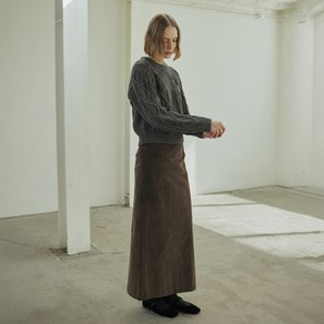 엽페 CORDUROY LINE SKIRT