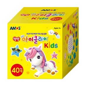 아이클레이 키즈 3 유아용 클레이 40p, 혼합색상, 400g, 1개