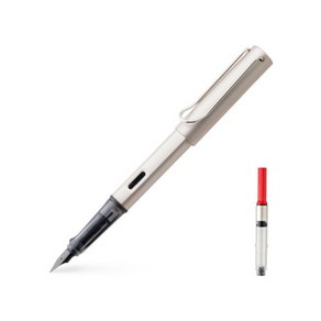 LAMY 룩스 만년필 + 컨버터 세트, EF, 팔라듐