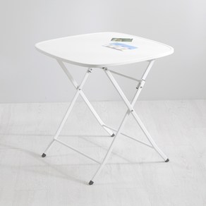 위드퍼니처 피파 야외 철재 간이 카페 사각 접이식 테이블 700mm, 화이트