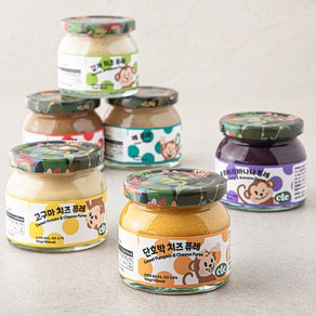 cle 7개월이후 퓨레 과일 치즈 이유식 150g x 6종 세트, 900g, 1세트