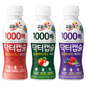 [빙그레] 닥터캡슐 1000배 사과 장건강/마시는요구르트, 4. 닥터캡슐 사과6개+플레인6개+베리믹스6개, 6개, 135ml
