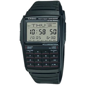 정품[CASIO] DBC-32-1A 카시오 우레탄밴드 데이터뱅크 10년전지 계산기