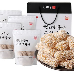 수미담 전통 찹쌀 참외조청 유과 200gX4ea 국내산 한과 명절 선물 세트, 800g, 1세트