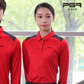 PGR GT-4279 여성 골프 카라 긴팔티셔츠