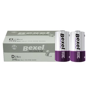 벡셀 D형 망간건전지 1BOX (24알), 12개