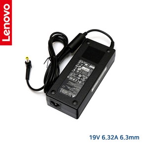 Lenovo 정품 19V 6.32A 120W 외경 6.3mm 노트북 어댑터, 1개